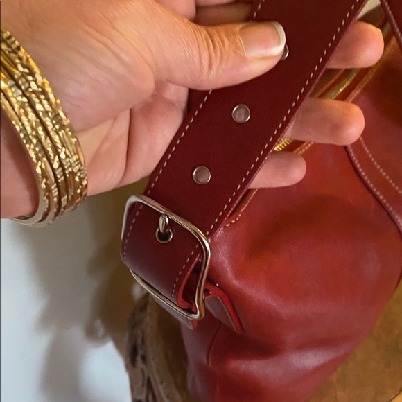❤️COACH Legacy Slim Duffle Vintage ‘03 - Red #9326 Adjustable Crossbody/shoulder - Picture 5 of 14